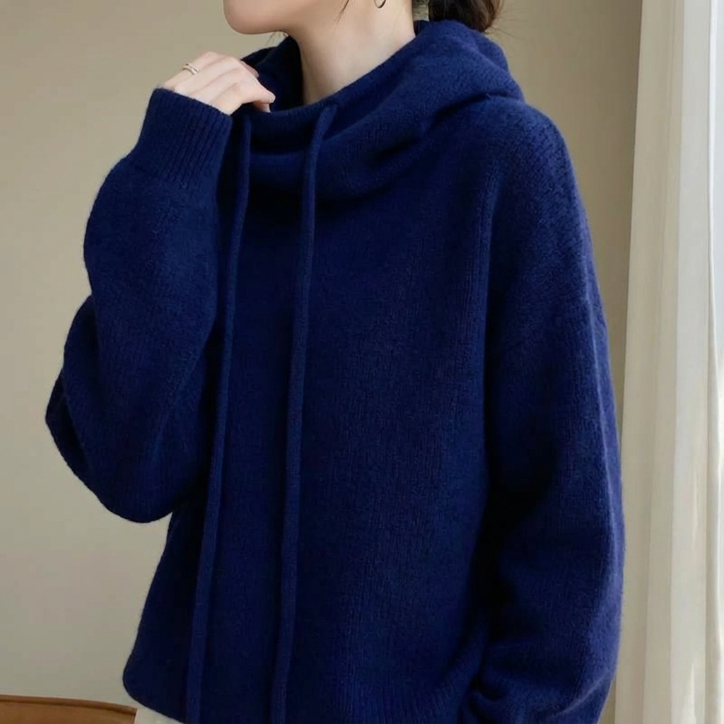 Women's Merino Hoodie with Hood for Layering