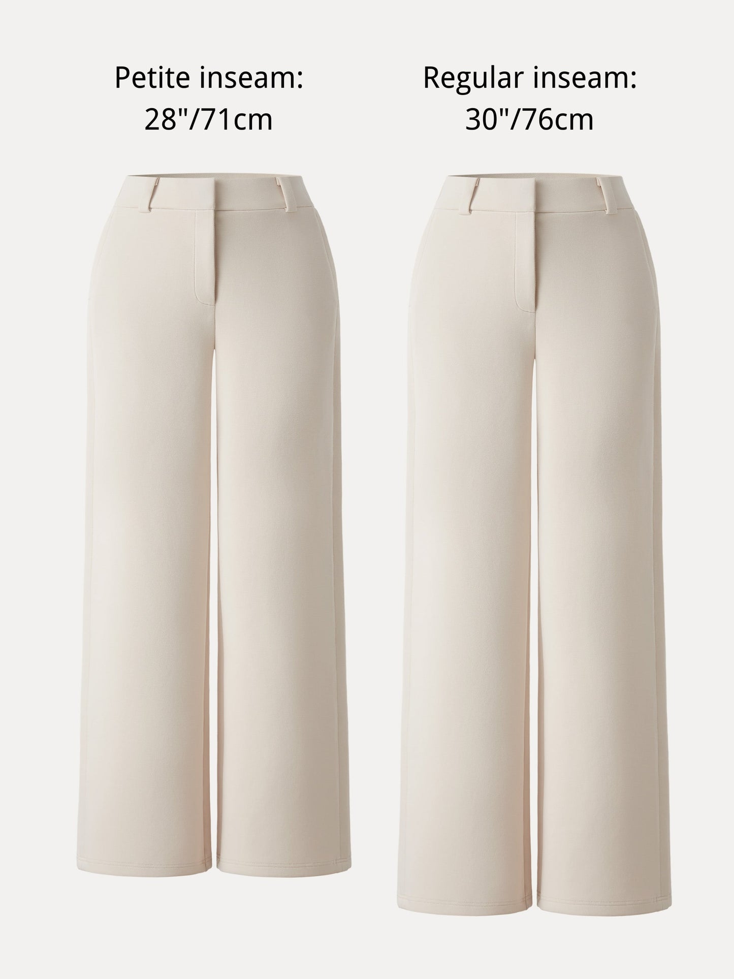 Women's Stretchy Wide-Leg Trousers with Fly-Front for Work