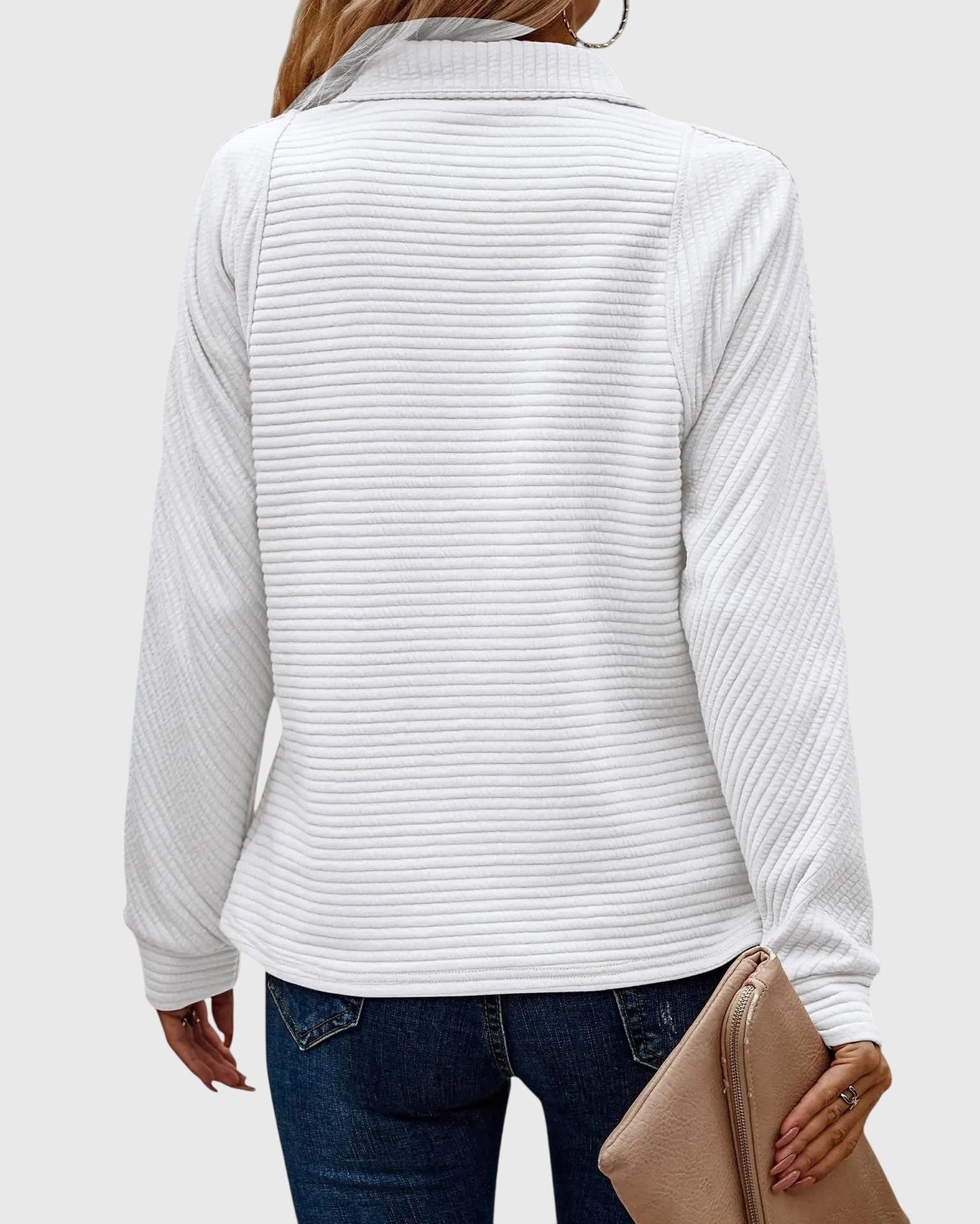 Women's Sweater with Zip-front for All-Year Layering