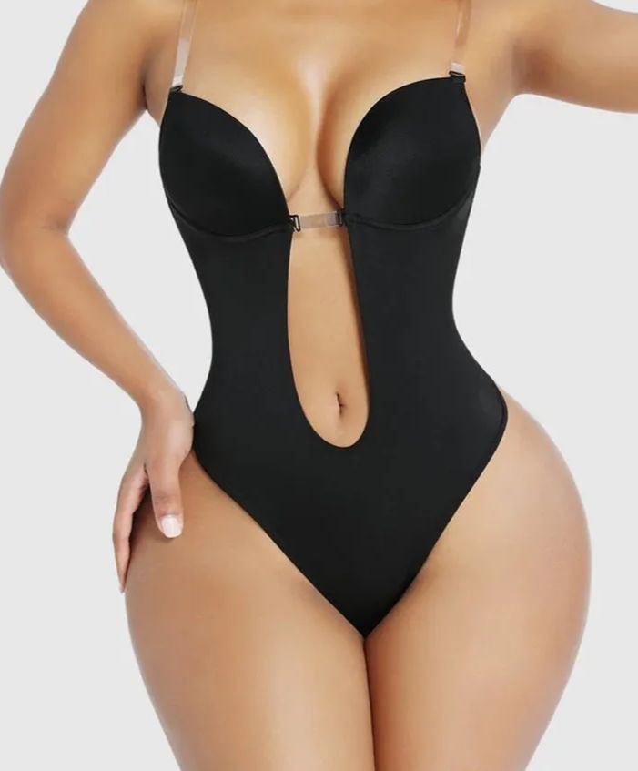 Women's Thong Bodysuit with Built-in Bra for Backless