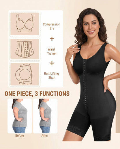 Women's Shapewear Bodysuit with Bra for Postpartum