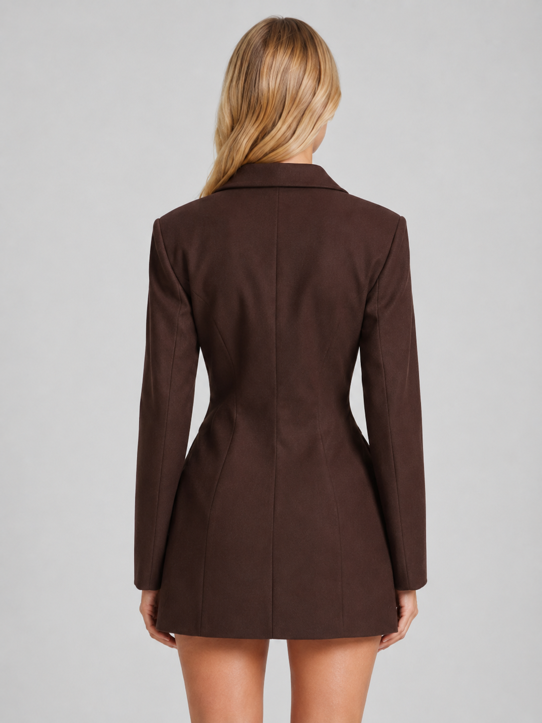 Women's Blazer Dress with Double-breasted Front for Evening