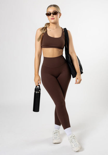 Women's High-Rise Leggings with Contour Seams for Workouts