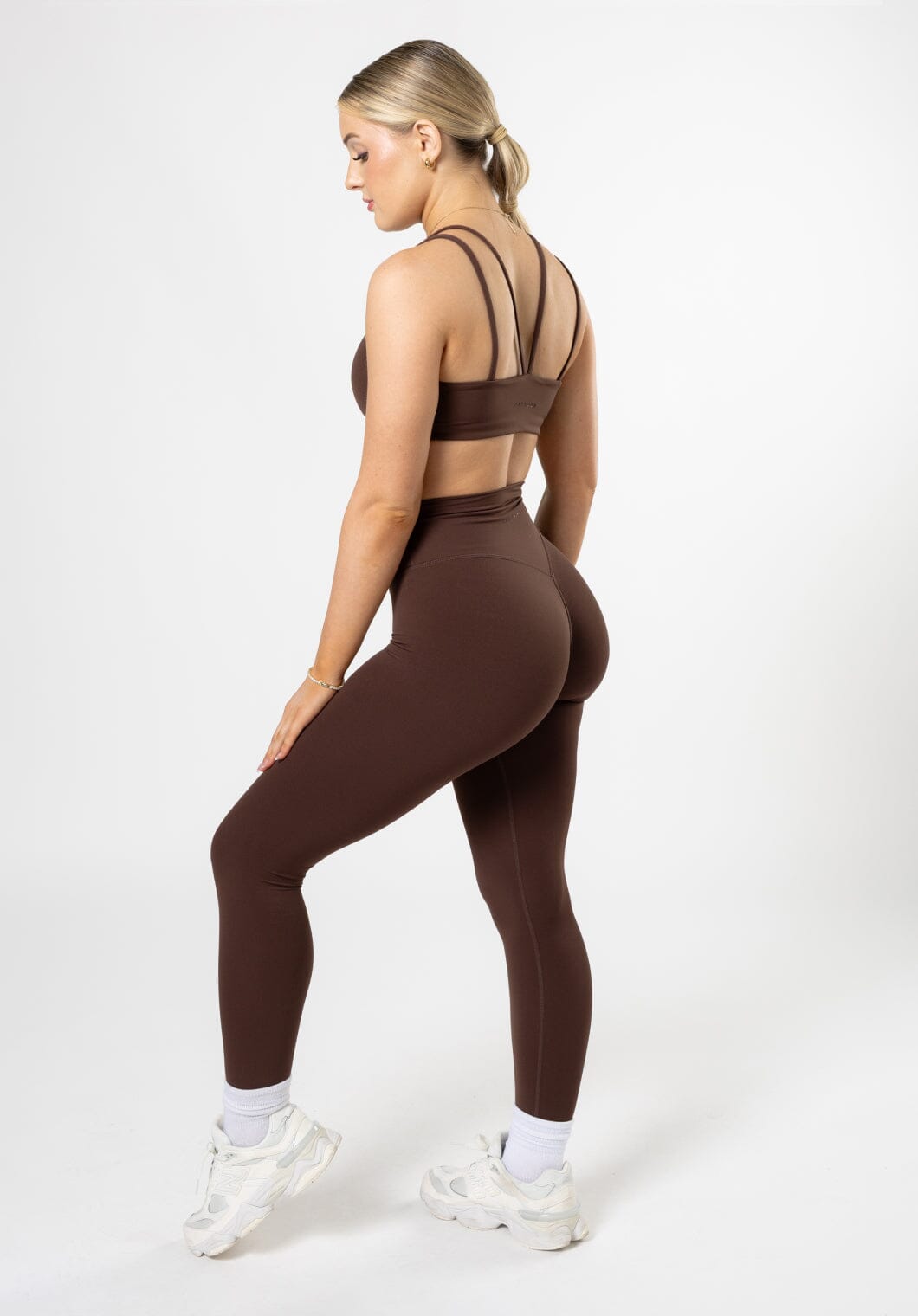 Women's High-Rise Leggings with Contour Seams for Workouts