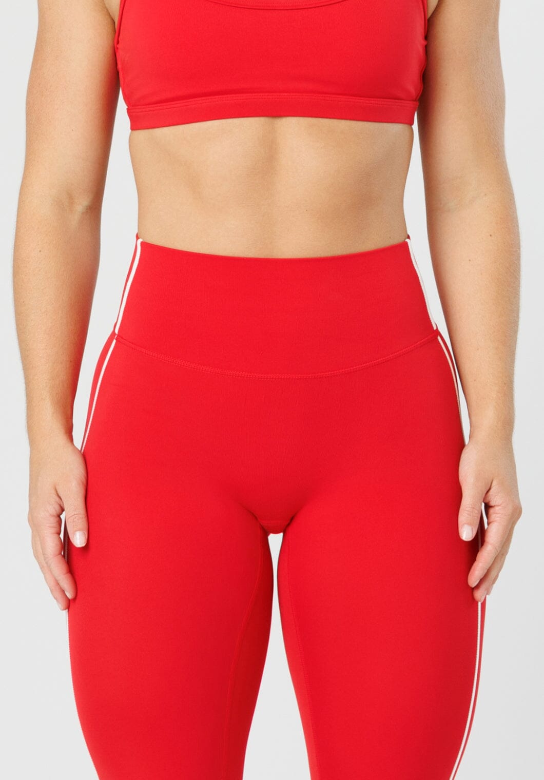 Women's Contour Leggings with Contrast Piping for Yoga