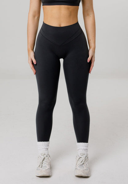 Women's High-Rise Leggings with Curve-Seaming for Gym