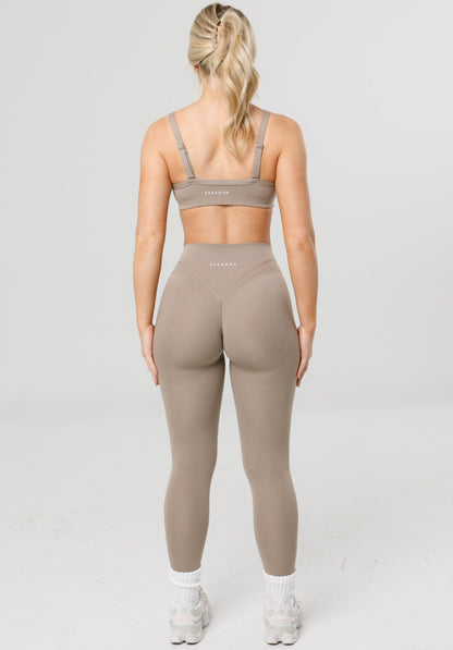 Women's High-Rise Leggings with Contour Seam for Gym