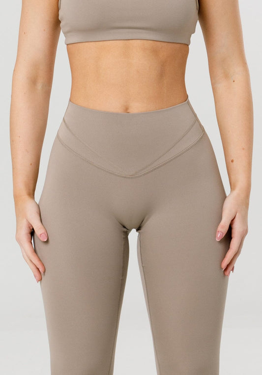 Women's High-Rise Leggings with Contour Seam for Gym