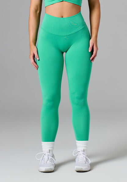 Women's High-Rise Leggings with Palm Leaf Print for Yoga