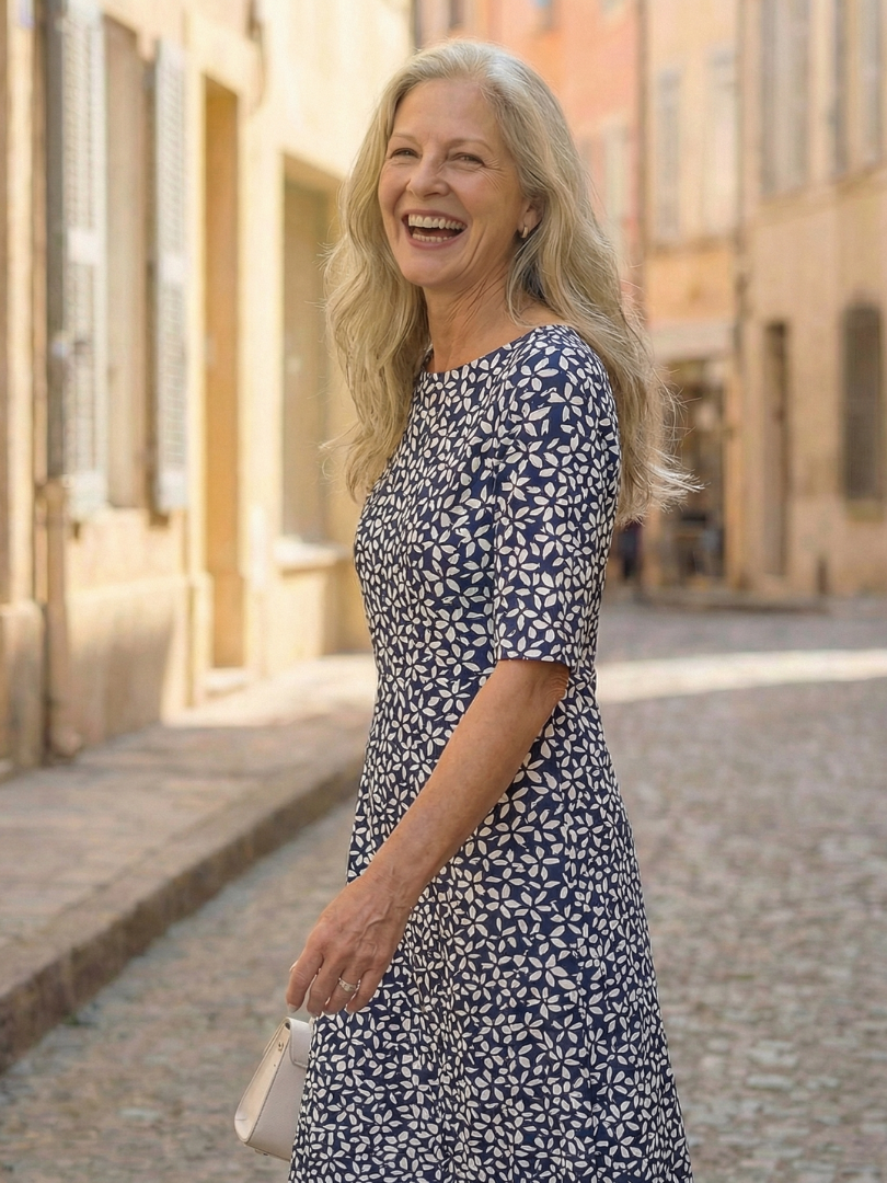 Women's Midi Dress with Pockets for Casual Daywear