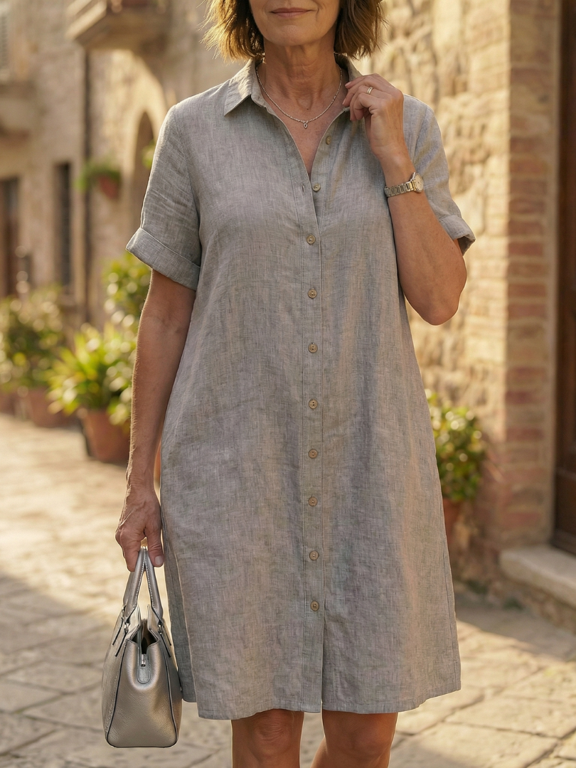 Women's Casual Dress with Pockets for Warm Daywear