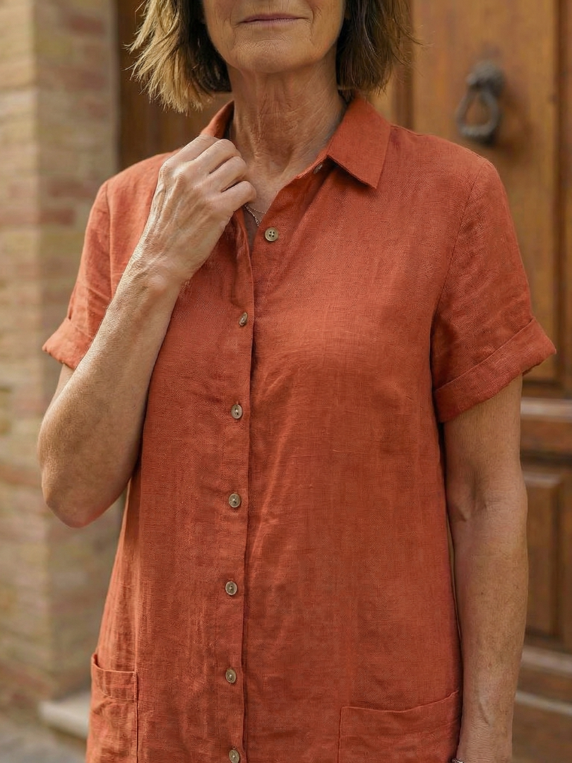 Women's Casual Dress with Pockets for Warm Daywear