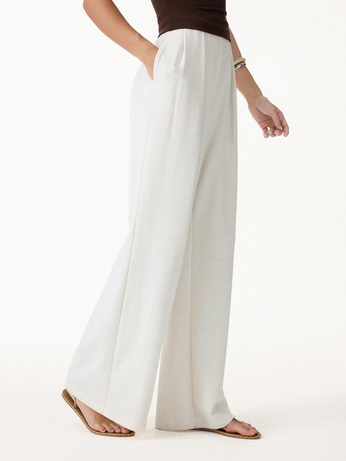 Women's Airy Stretch Wide Flare Pant with Pockets