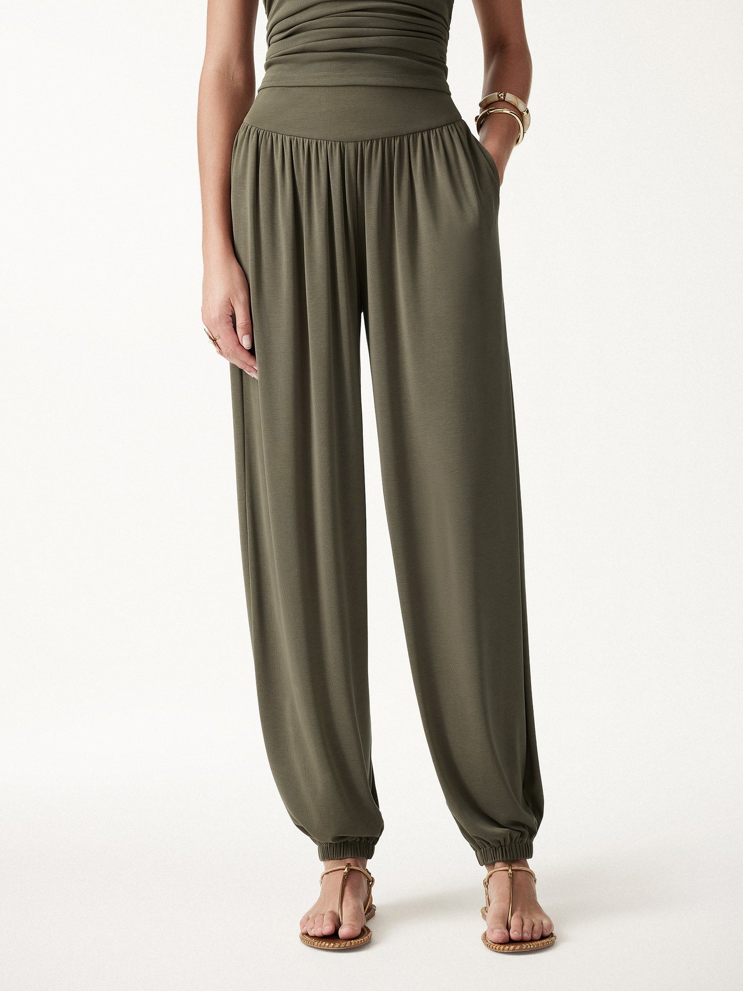 Women's Balloon Pants with Pockets Ultra-Soft Modal for Work