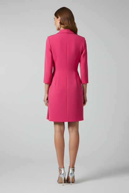Women's Blazer Dress with Notched Collar for Workplace