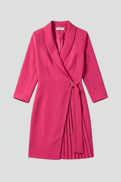 Women's Blazer Dress with Notched Collar for Workplace
