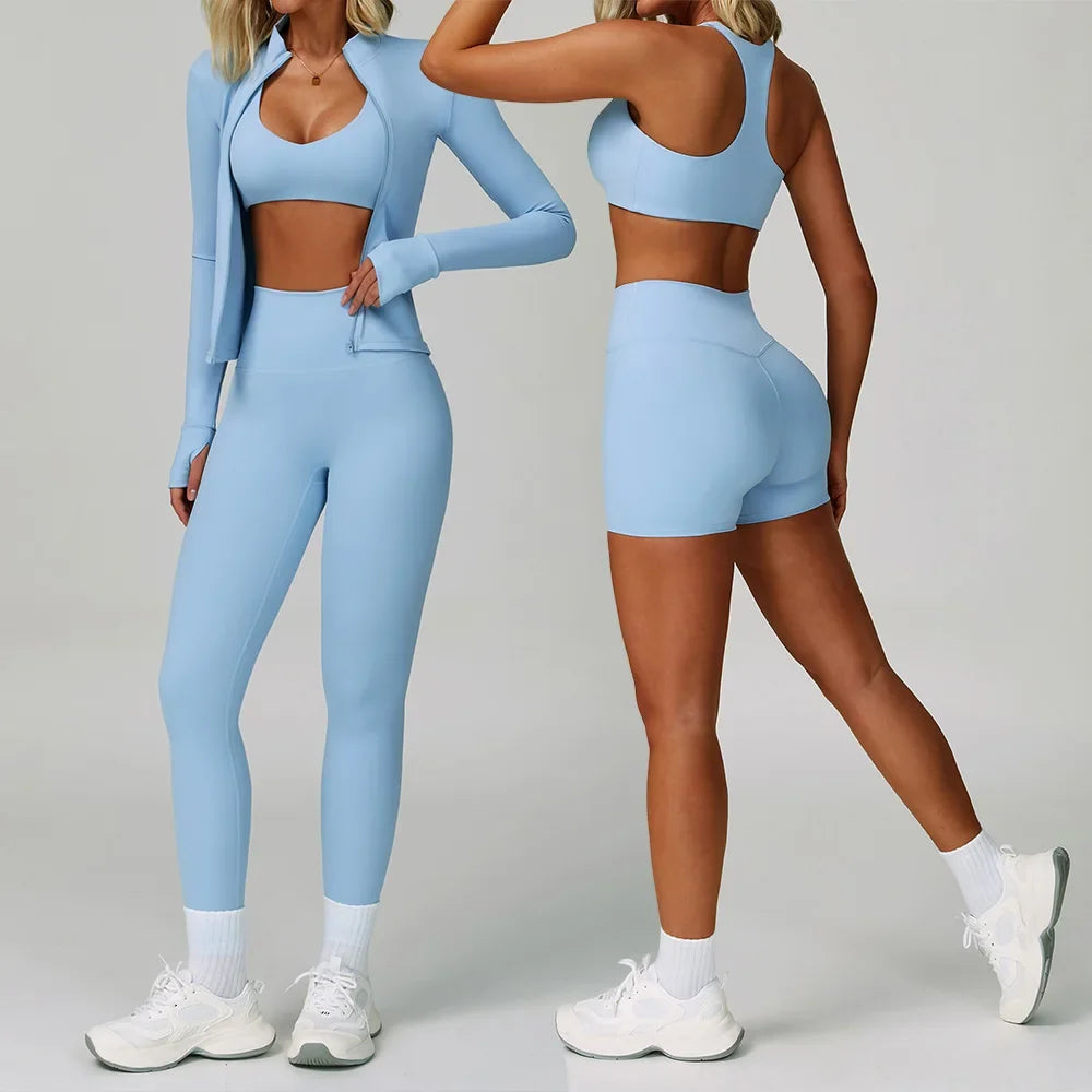 Women's Breathable Yoga Suits with High-Waist for Workouts