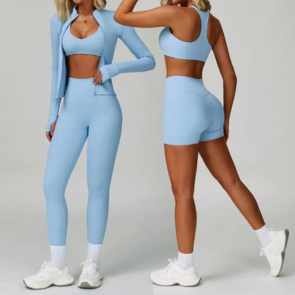 Women's Breathable Yoga Suits with High-Waist for Workouts