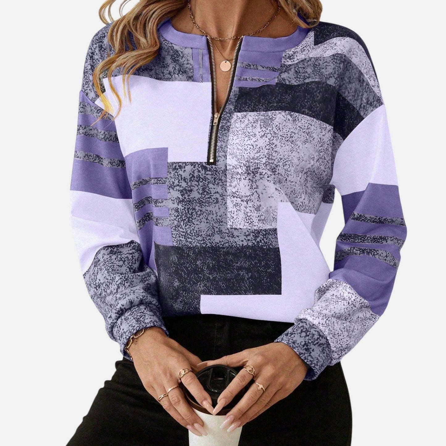 Women's Cardigan with Half-Zip for Everyday Layering