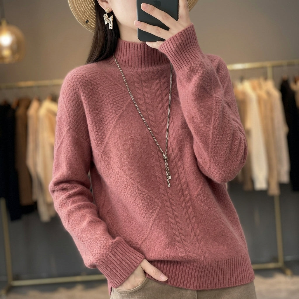 Women's Cashmere Sweater with Tailored Fit for Office