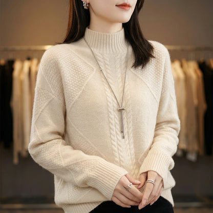 Women's Cashmere Sweater with Tailored Fit for Office