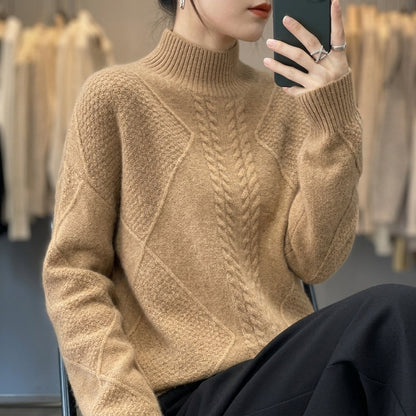 Women's Cashmere Sweater with Tailored Fit for Office
