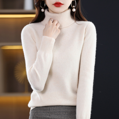 Women's Smart Cashmere Turtleneck with Slim Fit for Office