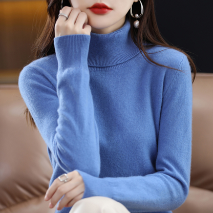 Women's Smart Cashmere Turtleneck with Slim Fit for Office