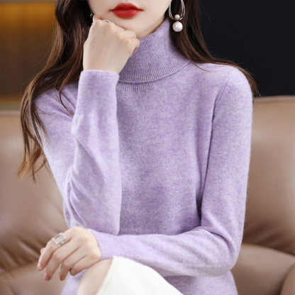 Women's Smart Cashmere Turtleneck with Slim Fit for Office