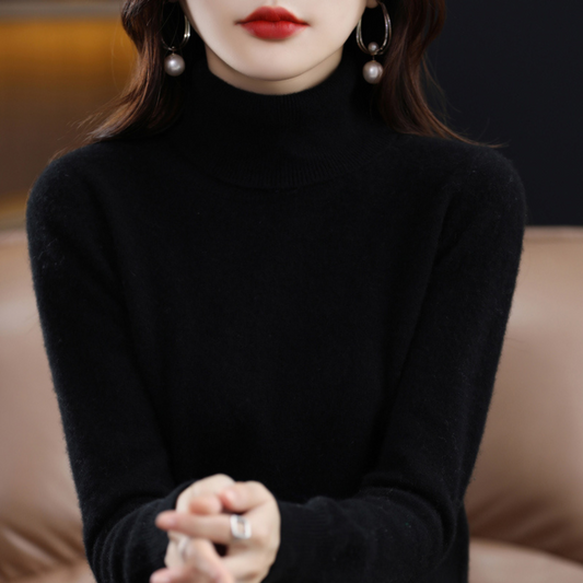 Women's Smart Cashmere Turtleneck with Slim Fit for Office
