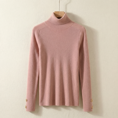 Women's Cashmere Turtleneck Sweater for Smart-Casual Wear