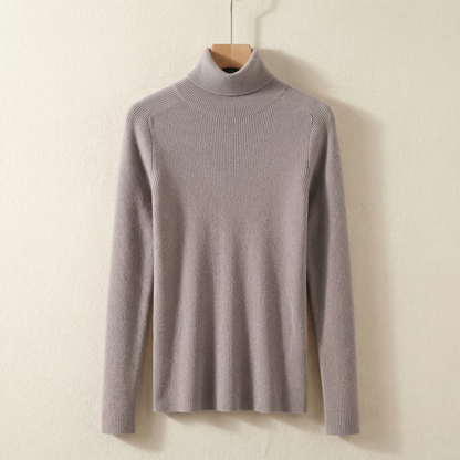 Women's Cashmere Turtleneck Sweater for Smart-Casual Wear