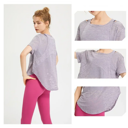 Women's Cotton Training Sport Top Breathable for Workouts