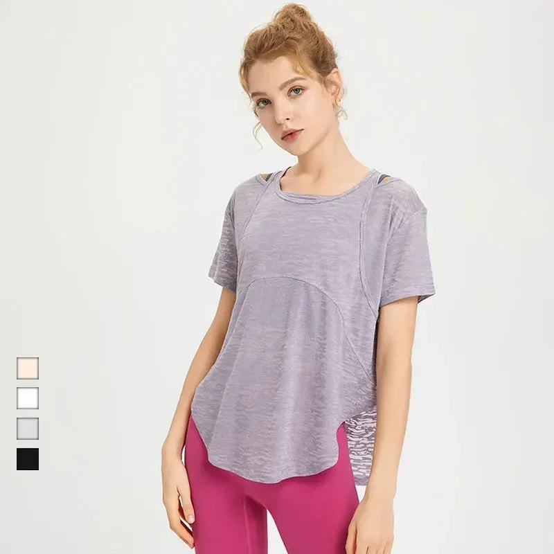 Women's Cotton Training Sport Top Breathable for Workouts