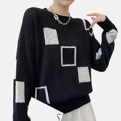 Women's Cozy Cardigan with Round Neckline for Work