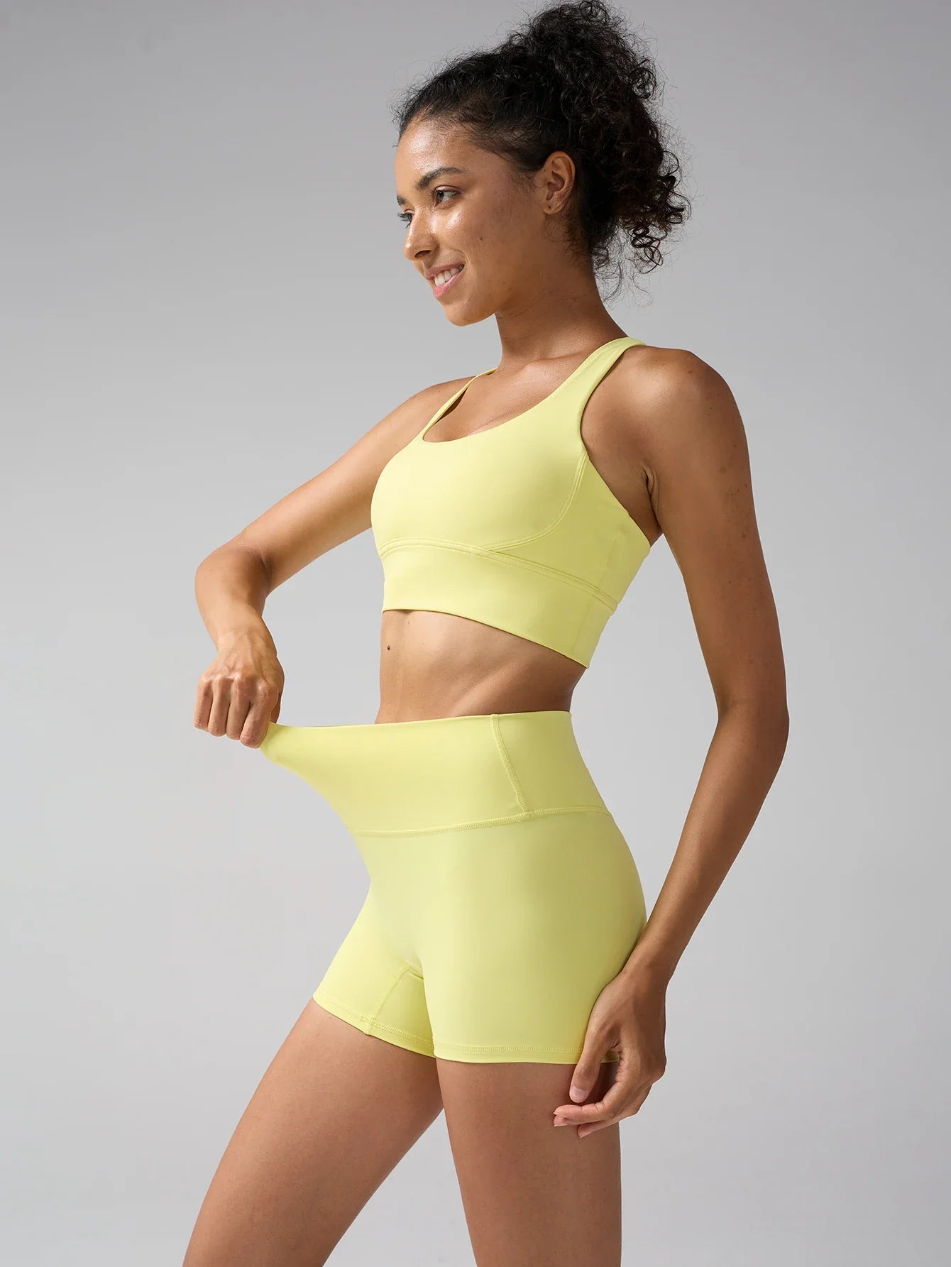 Women's Cross-Back Yoga Set with Stretch for Yoga