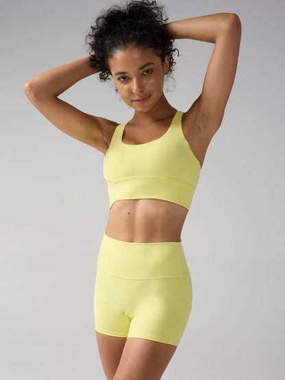 Women's Cross-Back Yoga Set with Stretch for Yoga