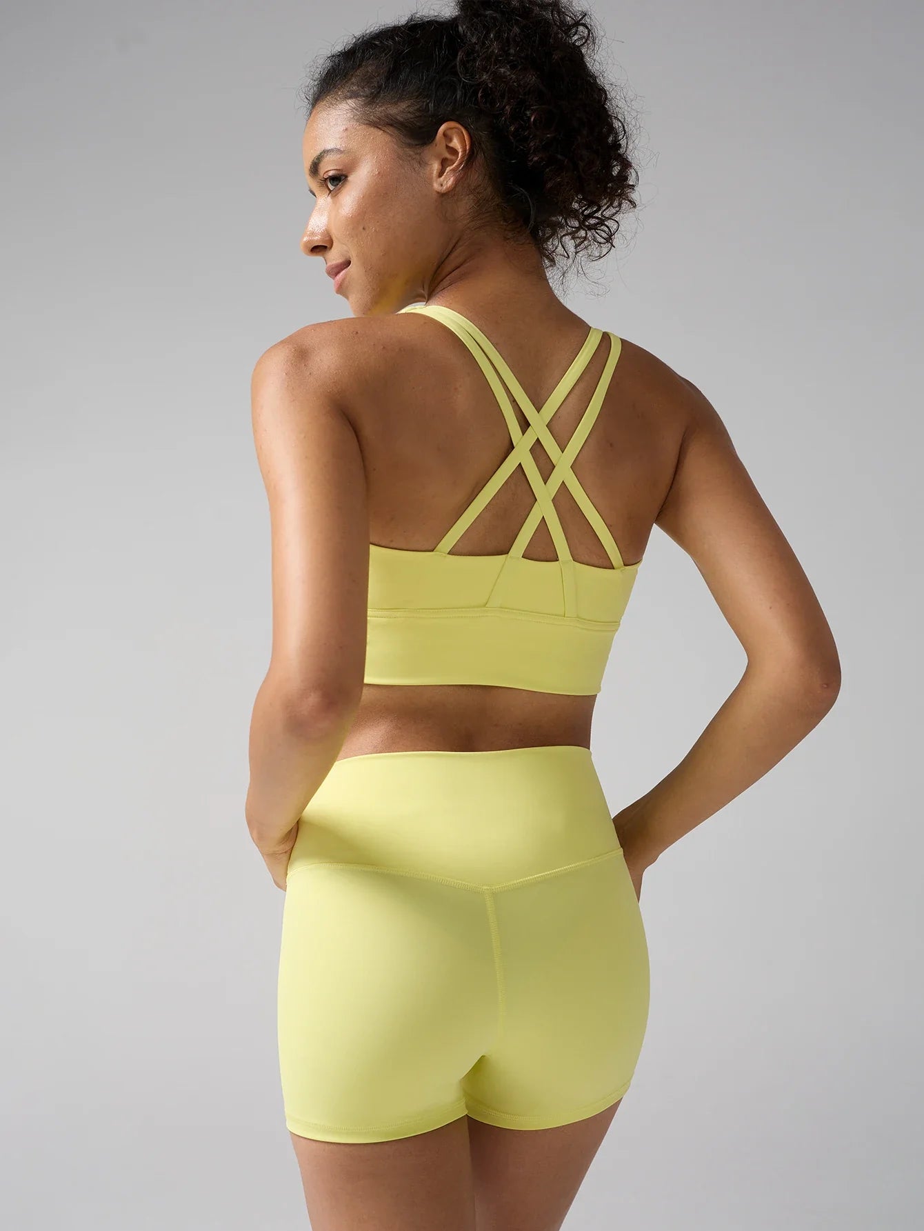 Women's Cross-Back Yoga Set with Stretch for Yoga