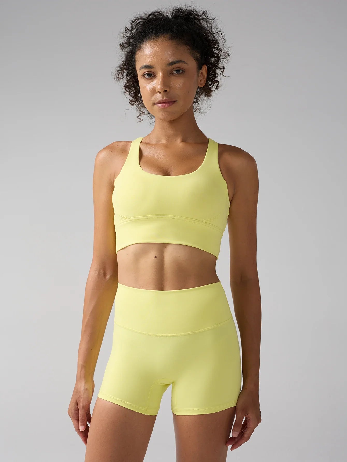 Women's Cross-Back Yoga Set with Stretch for Yoga