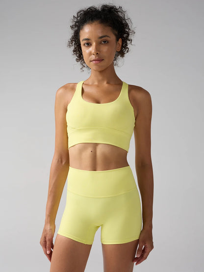 Women's Cross-Back Yoga Set with Stretch for Yoga