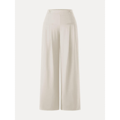 Women's Drapey Bamboo Ponte Wide Leg Trouser with Pockets