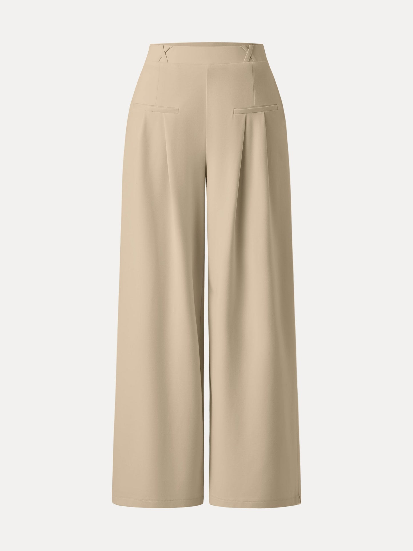 Women's Drapey Bamboo Ponte Wide Leg Trouser with Pockets