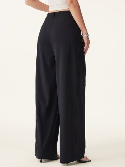 Women's Drapey Bamboo Ponte Wide Leg Trouser with Pockets