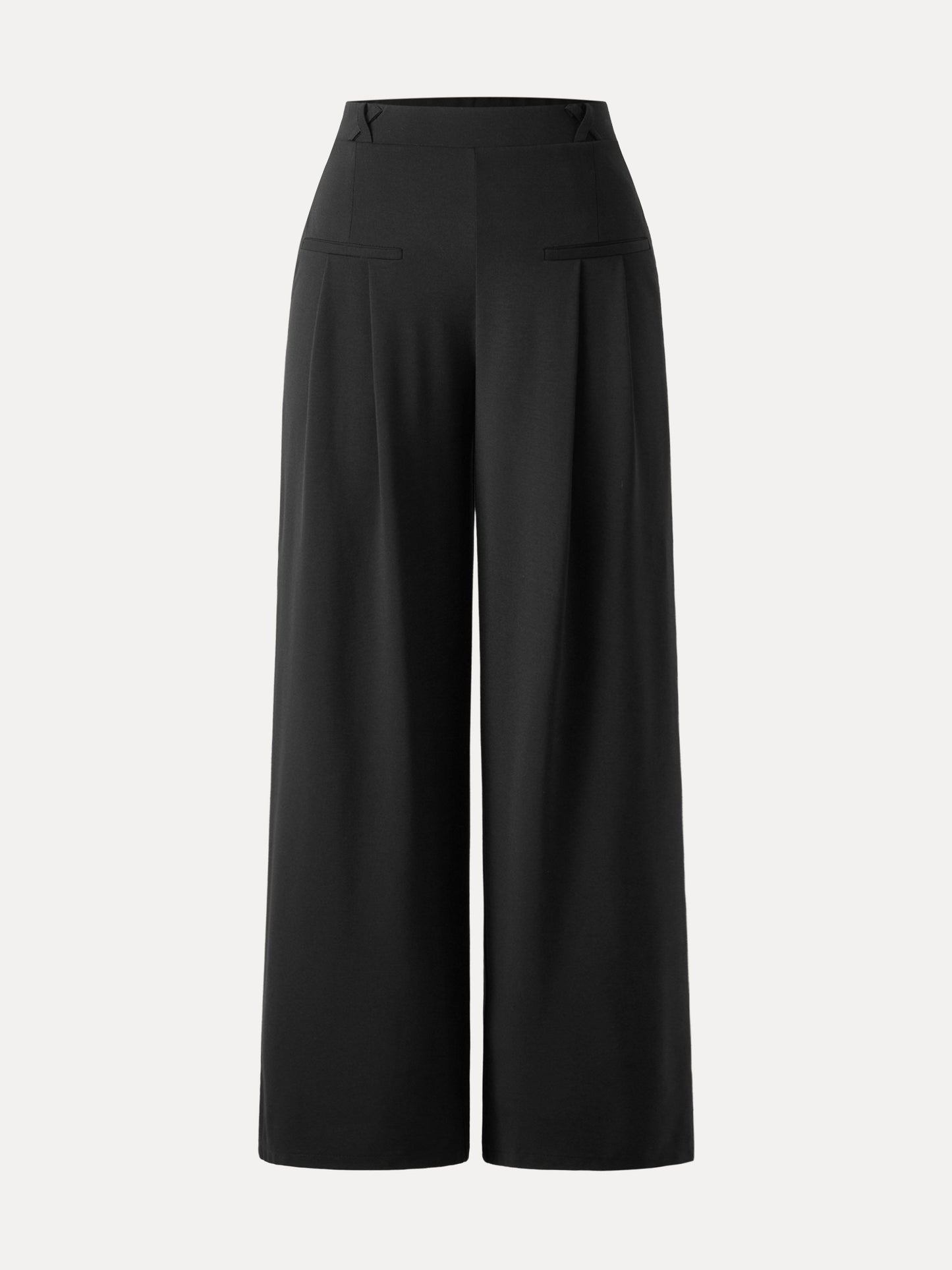 Women's Drapey Bamboo Ponte Wide Leg Trouser with Pockets