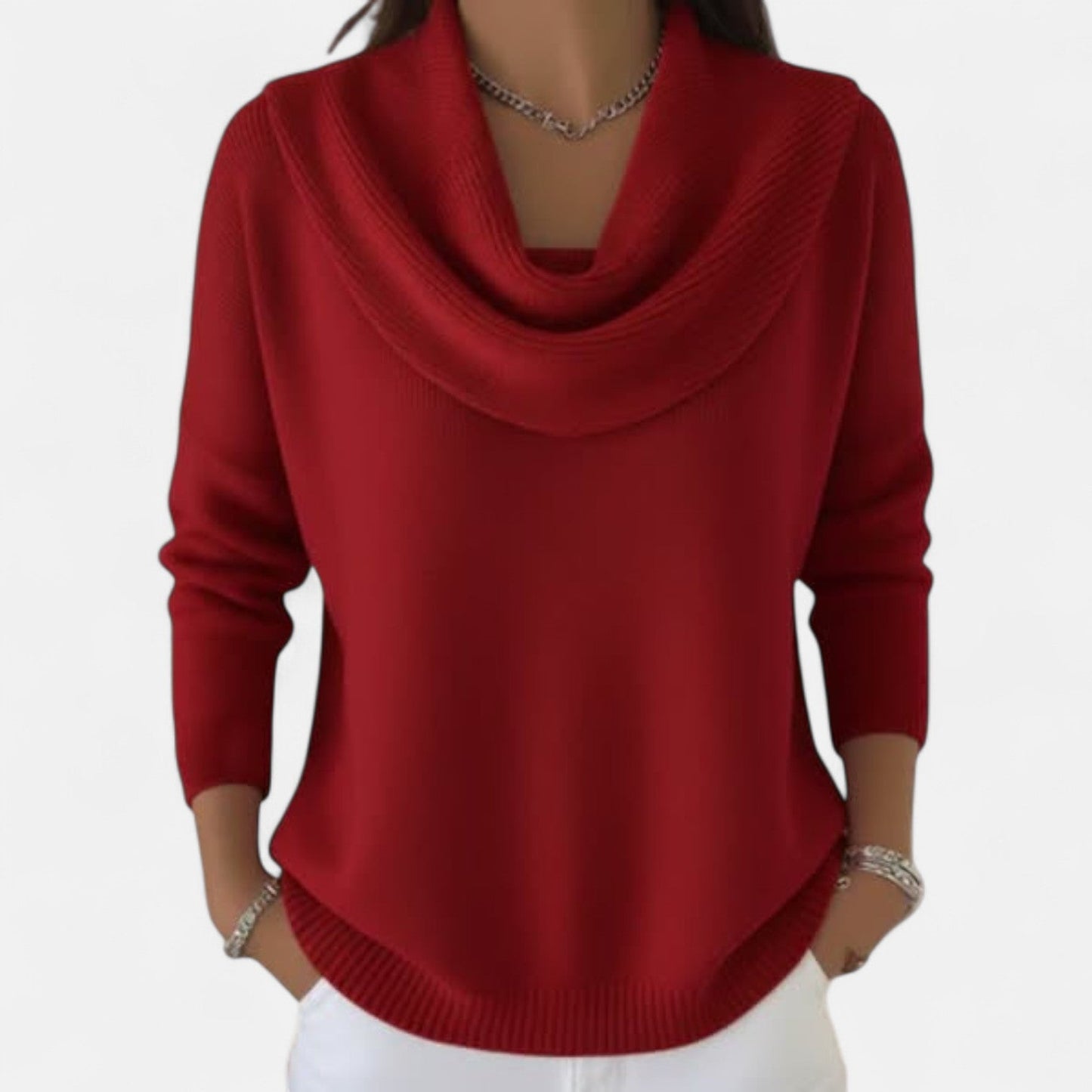Women's Elegant Cardigan with Cowl-Neck for Smart Casual