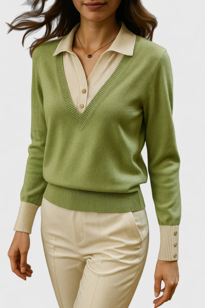 Women's Elegant Cardigan with Foldable Collar for Events