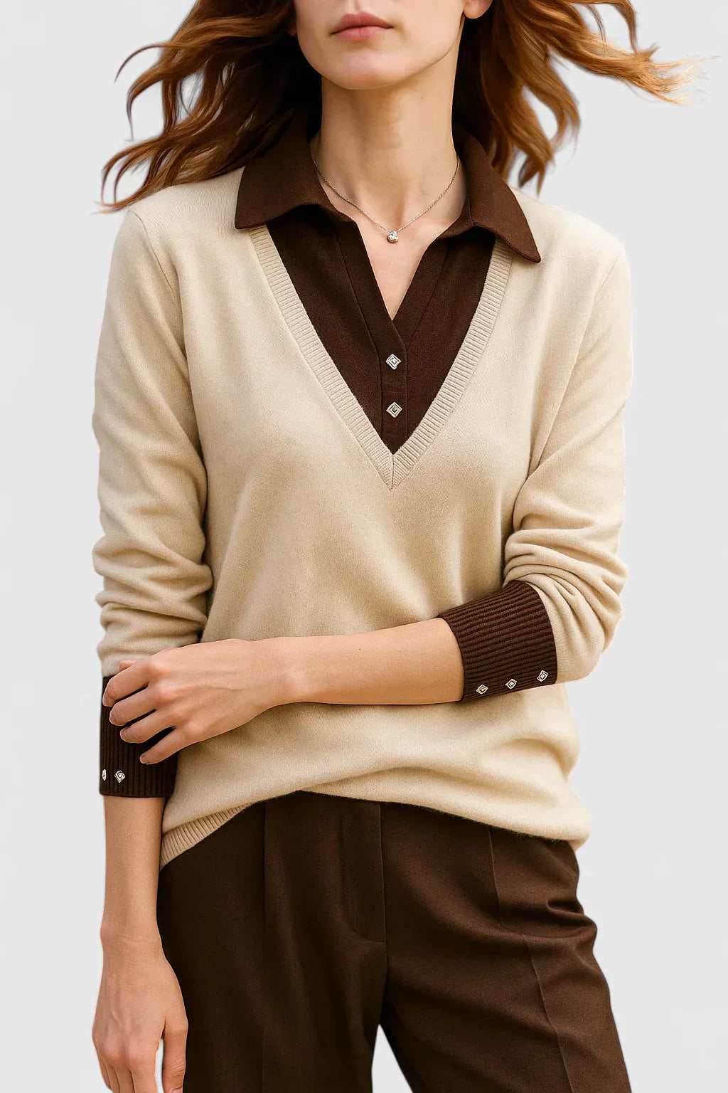 Women's Elegant Cardigan with Foldable Collar for Events