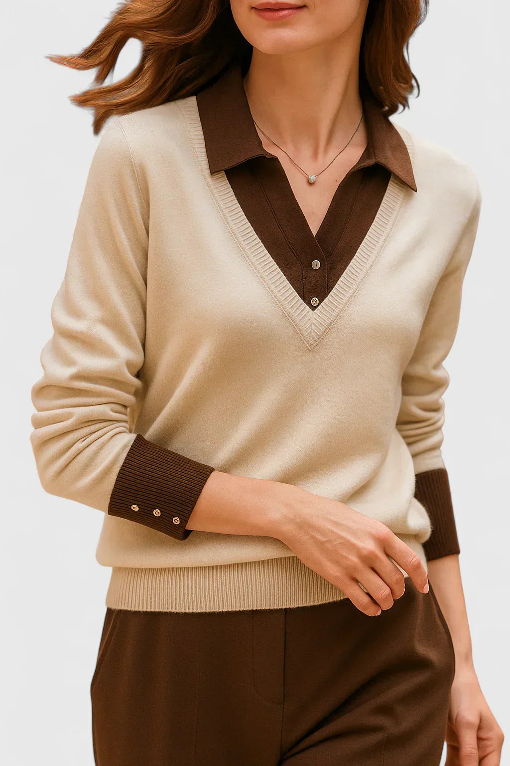 Women's Elegant Cardigan with Foldable Collar for Events