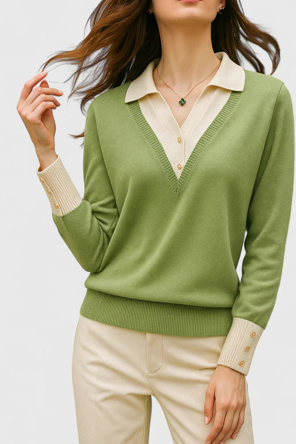 Women's Elegant Cardigan with Foldable Collar for Events