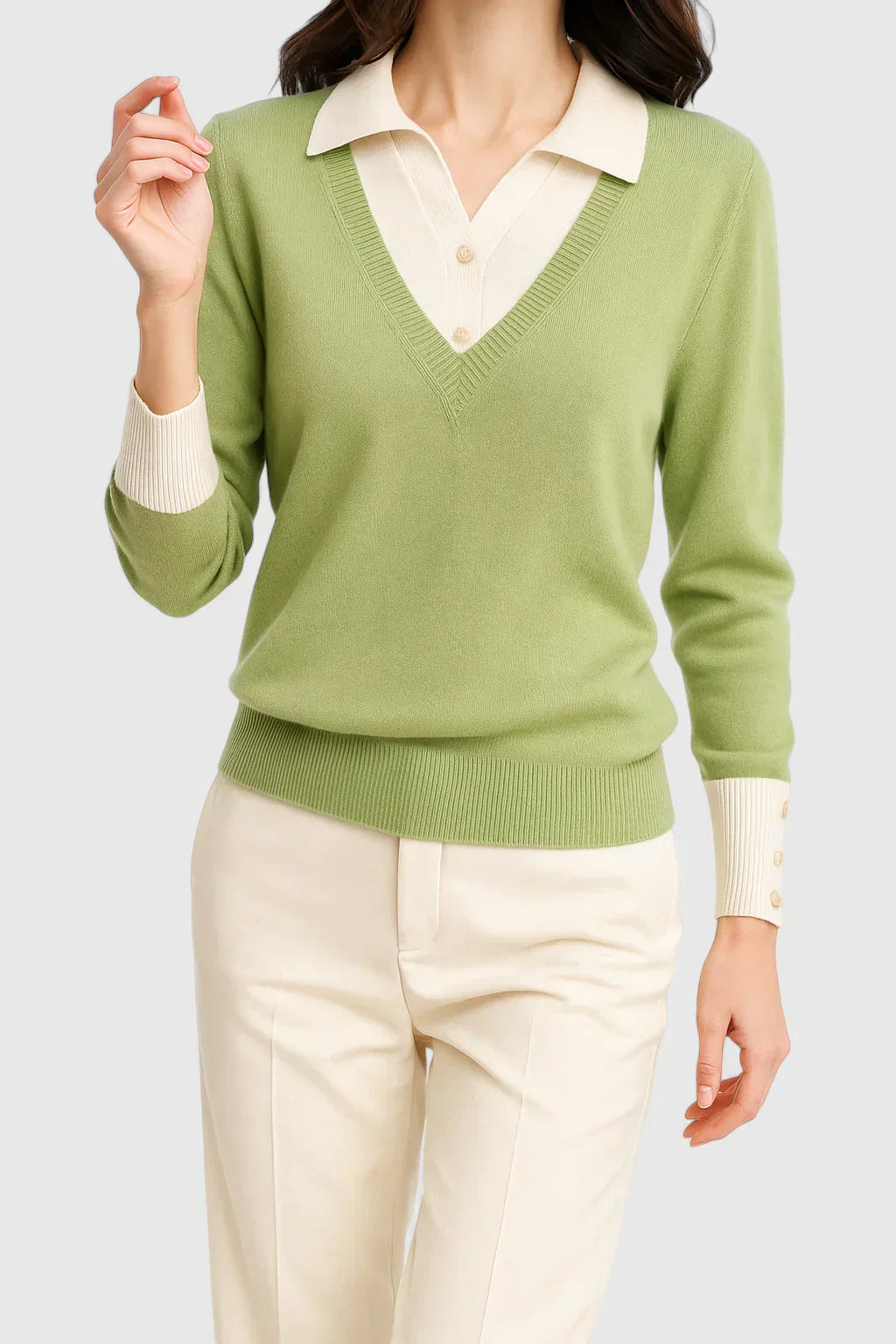 Women's Elegant Cardigan with Foldable Collar for Events